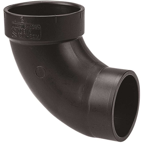 3 in. ABS DWV 90 Degree Spigot x Hub Street Elbow